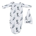 thumbnail image 3 of Bata De Bebé, Estampado De Hojas De Olivo, Bata De Dormir Para Bebé, Estilo Anudado, Transpirable Con Sombrero Para Salidas Para Uso Doméstico ANGGREK Baby Sleeping Bag, 3 of 8