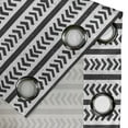 thumbnail image 3 of Ambesonne Geometric Grommet Curtain Single Panel, Stripes Arrow Shapes, 50"x60", Charcoal Grey and White, 3 of 5