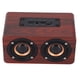 thumbnail image 2 of Altavoz Bluetooth retro de madera con subwoofer - Altavoz estéreo para tableta doméstica (grano de madera marrón), 2 of 10