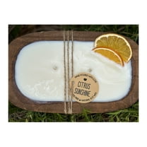 Be The Light Candle Co. Dough Bowl Soy Candle, 9" Citrus Sunshine Scented, 40 h Burn Time, Soy, Farmhouse