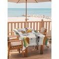 thumbnail image 2 of 52x70 Inch Outdoor Tablecloth with Umbrella Hole Zipper Rectangle Sage Green Boho Rectangular Tablecloths Outside Waterproof Geometric Bohemian Color Block Patio Table Cloth Cover for Picnic Party, 2 of 8