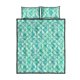 thumbnail image 5 of Juego de cama acolchado con estampado de caballitos de mar verdes, 5 of 5