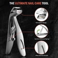 thumbnail image 3 of Angled Nail Clippers - Ergonomic Toenail Clippers for Thick Nails, Premium Steel Nail Clippers with Collector for Men and Women, 3 of 5