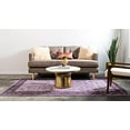 thumbnail image 4 of Unique Loom La Jolla Collection Farmhouse, Contemporary, Botanical, Traditional, Vintage Area Rug, 5 x 8 ft, Violet/Dark Purple, 4 of 5