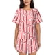 thumbnail image 1 of Balery Popcorn 1 Conjunto de Pijama para Mujer con Estampado, Dos Piezas de Manga Corta y Shorts, Ropa de Dormir Suave con Cuello Redondo y Bolsillos-Medium, 1 of 6