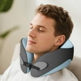 thumbnail image 4 of Memory Foam Travel Neck Pillow for Travel - 360° Support 2-in-1 Neck Pillow with Adjustable Clasp, Breathable for Long Flights, Car, Train, Office & Home Use - Includes Storage Bag, 4 of 6