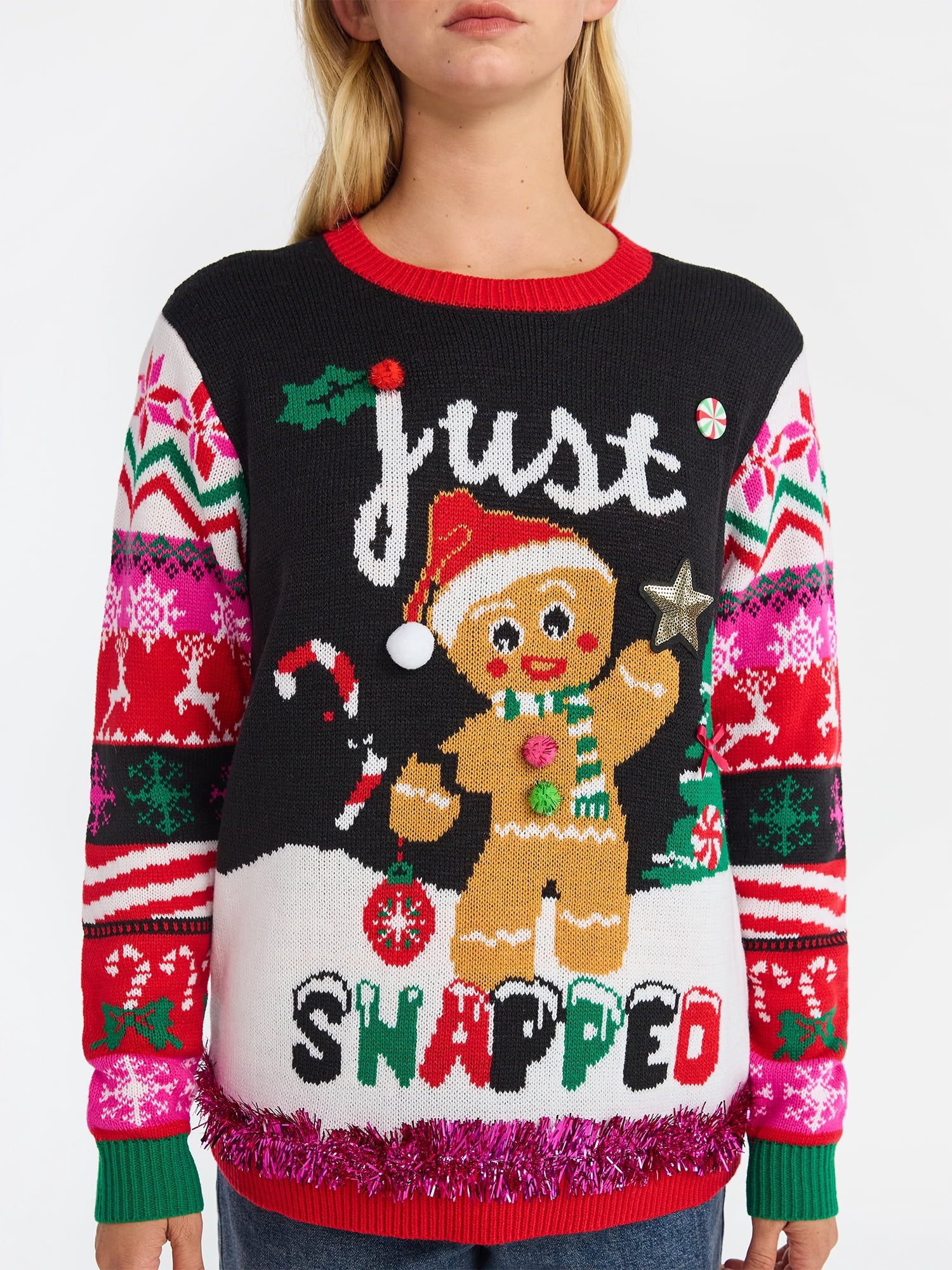 No Boundaries Christmas Sweater, Lightweight, Women's
