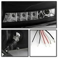 thumbnail image 4 of Spyder Automotive Headlight Assembly 5010001 Halogen Bulb; Projector Beam With LED Halo; High H1/Low H1 Clear Bulb; Clear Lens; Black Housing; Set of 2, 4 of 9
