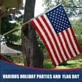 thumbnail image 4 of Super Tough Nylon American Flag Kit - 5ft Hardwood Flagpole | Heavyweight Outdoor Set with Sewn Stripes & Embroidered Stars | Reinforced Fly Ends | Rotating Anti-Tangle Mounting Rings, 4 of 6