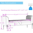 thumbnail image 6 of Andewrold Storage Bench,Upholstered Storage Ottoman Bench,Modern Bed Bench Entryway Bench with Gold Legs for Bedroom Living Room(Blue), 6 of 7
