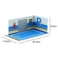 thumbnail image 3 of 1:32 Parking Lot Model Car Diecast Garage Car Parking Lot Scene for Diorama Collection Background 32108 Blue, 3 of 4