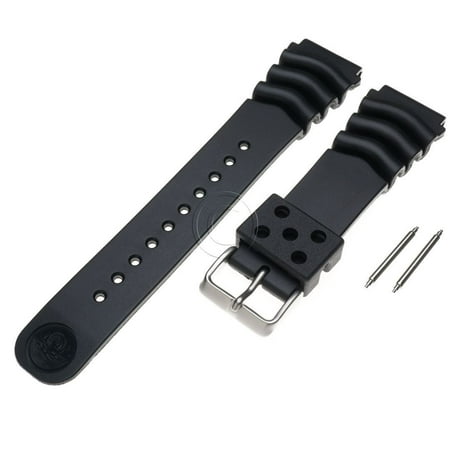 Seiko Z22 Black Rubber Watch Band Curved Vent ALL SKX Diver SKX007 SKX009 22 (Seiko Skx007 Best Price)