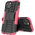 thumbnail image 2 of FFIY for iPhone 13 Case, Heavy Duty Hybrid Slim Dual Layer Rugged Rubber Hybrid Hard/Soft Impact Armor Defender Protective Case with Kickstand for iPhone 13 6.1 Inch (Pink), 2 of 5