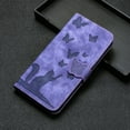 thumbnail image 5 of Wallet Case Designed for Apple iPhone 15 Pro - 6.1 inch for Women,Flip Folio Cover with Butterfly Embossed PU Leather Kickstand Credit Card Holder Slots Magnetic Wrist Strap Phone Case, Purple, 5 of 13