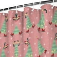thumbnail image 3 of Pink Christmas Tree Pattern Shower Curtain 72"x84" ,Bathroom Decorative Shower Curtains Set with 12 Hooks,Modern Waterproof Washable Shower Curtain, 3 of 6