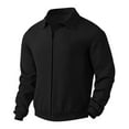thumbnail image 6 of Mlzmgr Cardigans for Men Full Zip Collared Neck Long Sleeve Mens Business Casual Work Shirts Solid Color, 6 of 9