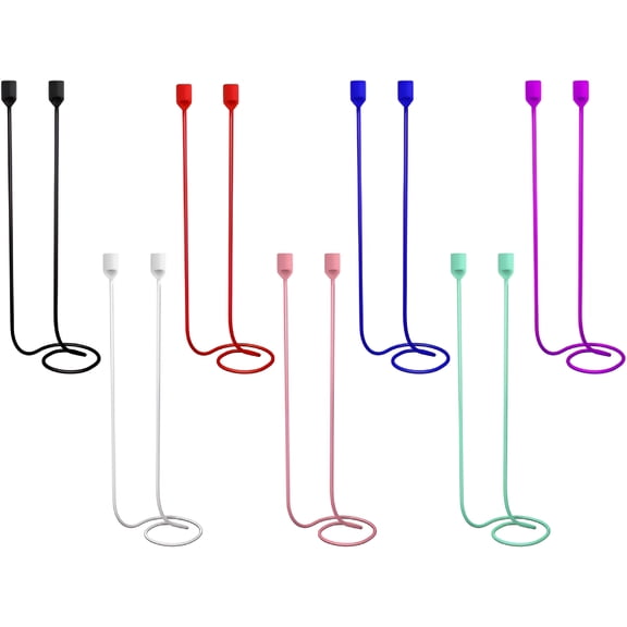 GJX 7Pcs Magnetic Anti-Lost Straps,Sport Earbud Lanyard Strap Soft Silicone Anti-Lost Cord Wireless Earbuds Lanyard Neck Rope