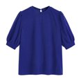 thumbnail image 3 of Njoeus Women's Puff Short Sleeve Basic T-Shirt Crewneck Work Shirts Dressy Blouse Summer Business Casual Tops for Women 3XL-4XL （Available in Plus Size), 3 of 6