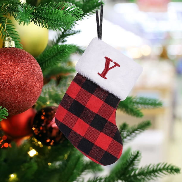 Adornos navideños, adornos navideños, regalos navideños, medias de punto, medias de lana, letras bordadas, bolsa de regalo de dulces para niños, bolsa de regalo para medias navideñas, decorar, decorar
