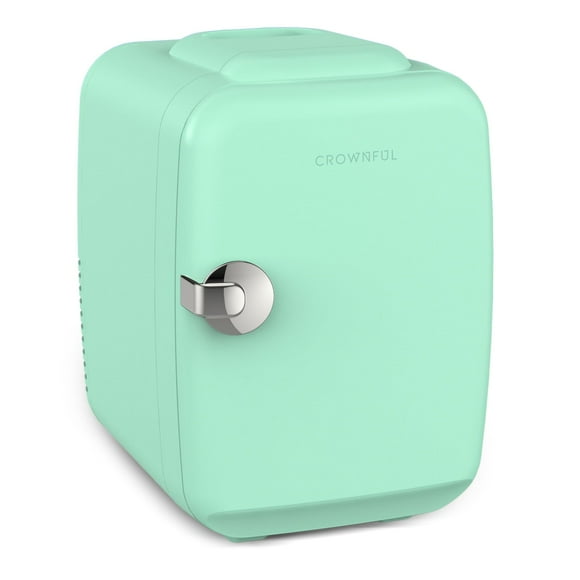 Mininevera CROWNFUL de 4 L/6 latas, portátil, enfriador y cálido, color verde