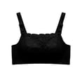 thumbnail image 6 of Levmjia Womens Wireless Bra Lace Solid Color Square Neck Adjustable Thin Straps Plus Size Seamless Lift Support Padded Daily Casual Outfits Spring Summer Daily Wear Elegant, 6 of 6