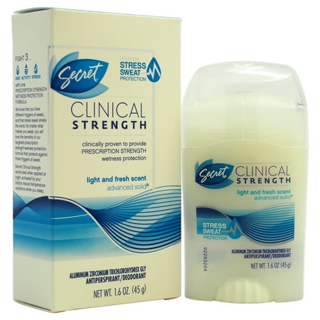 Clinical Strength Light and Fresh Anti-Perspirant Deodorant Stick by Secret for Women - 1.6 oz Deodorant Stick