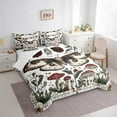 thumbnail image 3 of Manfei Moth Mushroom 7-Piece Twin Bedding Sets,Chic Flower Bedding Comforter Set,Botanical Plants Breathable Sheet Sets,Breathable Bohemian Home Decor,Reversible, 3 of 8
