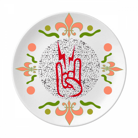

Gesture Music Symbol Enthusiasm Flower Ceramics Plate Tableware Dinner Dish