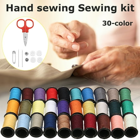 Asewin Sewing KIT 30 Colors Threads Hand DIY Sewing Kits for Travel Home Emergency and Easy to Use for Adults