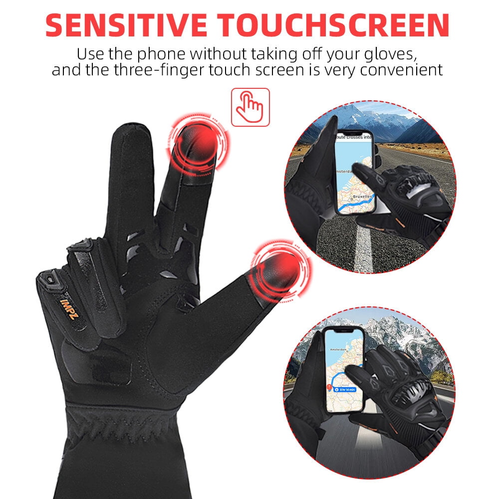 MJMOTO Motorcycle Gloves Windproof Waterproof Guantes Moto Men Motorbike Riding Gloves Touch Screen Moto Motocross Gloves Winter for Male