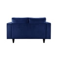 thumbnail image 4 of ACME Heather Memory Foam Loveseat with 2 Pillows in Navy Velvet, 4 of 5