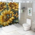 thumbnail image 7 of Patifu Sunflowers Butterflies Shower Curtain for Bathroom Decoration 100% Polyester Home Bathtubs Bathroom Curtain with Hooks 69"x72, 7 of 7