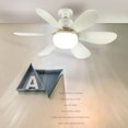 thumbnail image 4 of Toystoory Blanco gran área de barlovento LED Control remoto ventilador con cabezal móvil disipación de calor fuerte y rápida Electrodomésticos 40W, 4 of 6