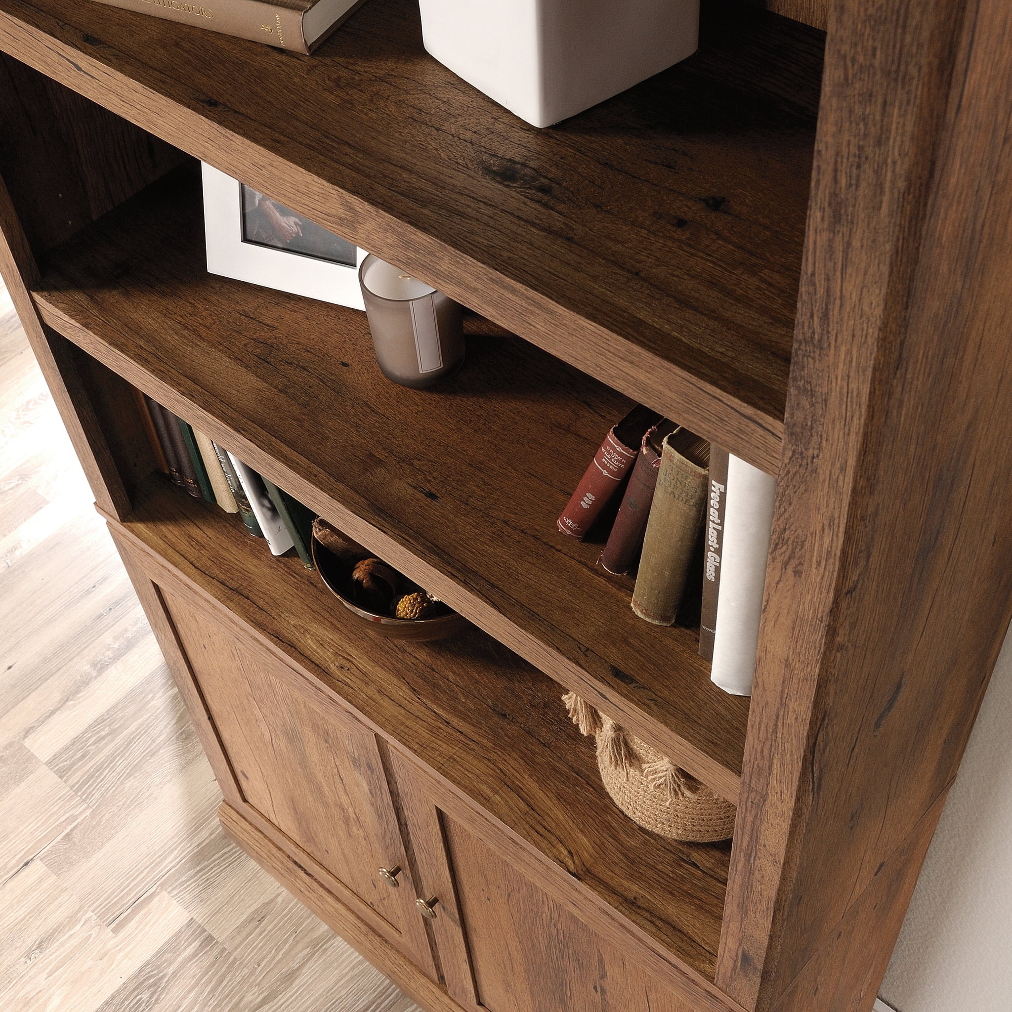 Sauder Select 3-Shelf Bookcase, Vintage Oak Finish