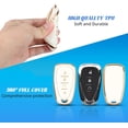 thumbnail image 4 of Key Fob Cover Compatible with Chevrolet Equinox Bolt Trax Sonic Blazer Trailblazer Traverse Cruze Keychain Case Holder Protector,Gold-White, 4 of 6