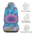 thumbnail image 6 of Easy to Install Car Universal Seat Cover, Abstract Psychedelic Vortex Four Seasons Universal Front Seat Cover, 2-Piece, 6 of 8