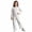 08# White, variant on UKHCCC Girls Ribbed Knit 2 Piece Outfit Set, Long Sleeve Crew Neck Pullover Top and Wide Leg Pants, Casual Lounge Set