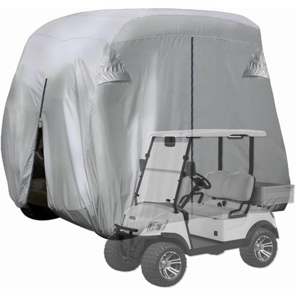 Urby Waterproof Golf Cart Covers 4 Passenger, Aluminum Based Club Car Cover Universal Fits for Club Car, Ezgo, Yamaha & Most Brand