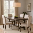 thumbnail image 7 of Benjara Dining Table with Rectangular Top and Curved Base- Brown, 7 of 7
