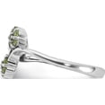 thumbnail image 3 of Sterling Silver Rhodium-Plated Peridot Flowers Ringsize 7 (Width 2.24) - Jbsp, 3 of 5