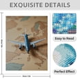 thumbnail image 3 of Diamond Art Kit for Adults, Model Airplane On World Map Diamond Painting for Adults Beginners, 5D DIY Diamond Art Painting Kits, Colorful Diamond Painting Craft for Home Decor 12x16, 3 of 7