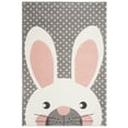 thumbnail image 2 of SAFAVIEH Carousel Kids Laidley Happy Bunny Animal Print Area Rug, Pink/Gray, 5'3" x 7'6", 2 of 10
