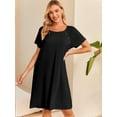 thumbnail image 4 of Avidlove Women Maternity Nursing Nightgown with Button Short Sleeve Nursing Dress for Breastfeeding Labor and Delivery Gown for Hospital S-XXL, 4 of 8