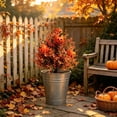 thumbnail image 5 of Artificial Halloween Pumpkin Stake - Orange Fall Foliage Pick for Yard & Garden, 5 of 8
