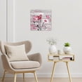 thumbnail image 4 of Farmhouse Floral Wall Art for Living Room, Purple and White Daisy Flower and Butterfly on Rustic Wood Board Canvas Wall Art Framed Artwork Ready to Hang for Bathroom Bedroom Decor, 16L X 12W, 4 of 7