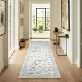 thumbnail image 2 of GlowSol  2x6 Charming Botanical Butterfly & Insect Washable Area Rug, Non-Slip Low-Pile Stain Resistant Floor Carpet for Living Room Bedroom Nursery Home Decor, Beige, 2 of 9