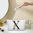 thumbnail image 5 of Personalized Floral Makeup Bag - Alphabet Initial Cosmetic Bag for Women, Perfect Gift for Friends, Moms, Bridesmaids, 5 of 6