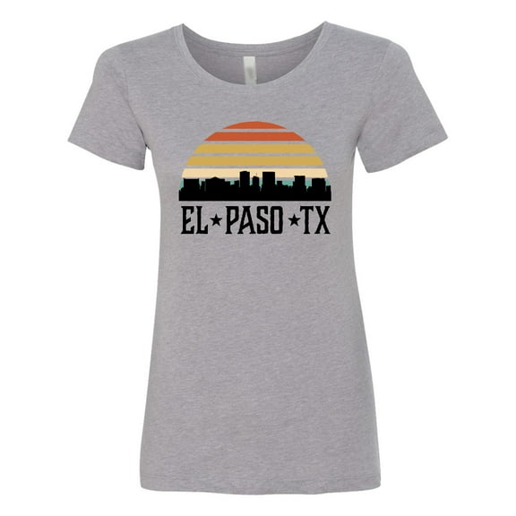 Inktastic El Paso Texas Skyline Retro Women's T-Shirt
