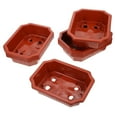 thumbnail image 4 of OUNONA 10Pcs Brown Plastic Plant Containers for Garden Balcony and Home Use, 4 of 8
