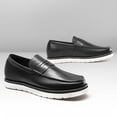 thumbnail image 5 of CMR CHAMARIPA Elevator Sneakers Black Leather Height Increasing Breathable Sneakers 6CM | 2.36 Inches, 5 of 9